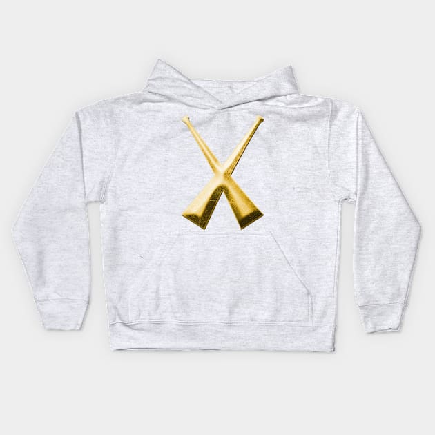 Freemasonry - Craft Lodge Officers Collar Jewel - Director of Music Kids Hoodie by NxtArt